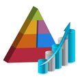 Business pyramid chart illustration Royalty Free Stock Photo