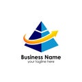 business pyramid logo design template. business marketing and finance logo design