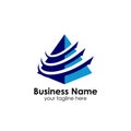 business pyramid logo design template. business marketing and finance logo design