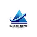 business pyramid logo design template. business marketing and finance logo Design