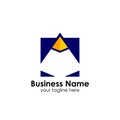 business pyramid logo design template. business marketing and finance logo Design