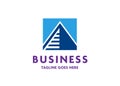 Business pyramid logo design template