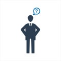 Business question icon. Question mark icon