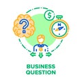 Business Question And Solve Vector Concept Color