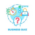Business Quiz Vector Concept Color Illustration Royalty Free Stock Photo