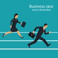 Business race woman male