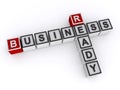Business ready word block on white