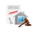 Business real estate contract. illustration design