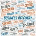 Business Recovery vector word cloud, made with text only. Royalty Free Stock Photo