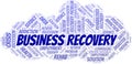 Business Recovery vector word cloud, made with text only. Royalty Free Stock Photo