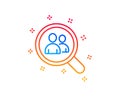 Business recruitment line icon. Search employees. Vector