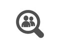 Business recruitment simple icon. Search employees.