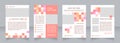 Business regulation tactics blank brochure layout design. Management plan. Vertical poster template set with empty copy space for