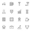 Business related line icons set