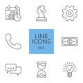 Business Related Vector Line Icons Set Royalty Free Stock Photo