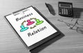Business relation concept on a desk Royalty Free Stock Photo