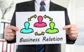 Business relation concept shown by a businessman