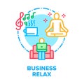 Business Relax Vector Concept Color Illustration