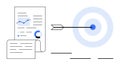 Business Report and Accurate Target Achieving Precision Goals Royalty Free Stock Photo