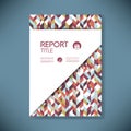 Business report cover with low poly bohemian design vector background. Paper document for company data presentation. Royalty Free Stock Photo