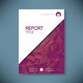 Business report cover with low poly design vector background. Paper document for company data presentation. Royalty Free Stock Photo