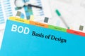 Photo illustration for a business document : BoD in project context or Basis of Design
