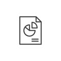 Business report file pie chart line icon