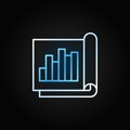 Business report outline vector colored icon