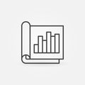 Business report outline vector icon or design element
