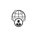 Business Representative Icon. Flat Design Royalty Free Stock Photo