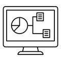 Business Research outline vector icon which can easily modify or edit Royalty Free Stock Photo