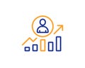 Business results line icon. Career Growth chart. Vector
