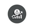 Business results simple icon. Career Growth chart.