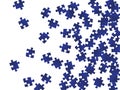 Business riddle jigsaw puzzle dark blue pieces Royalty Free Stock Photo