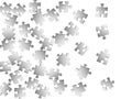 Business riddle jigsaw puzzle metallic silver Royalty Free Stock Photo