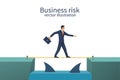 Business risk rope vector