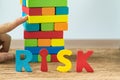 Business risk concept with selective focus on alphabets RISK and Royalty Free Stock Photo