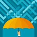 Business risks avoidance vector concept in flat style Royalty Free Stock Photo