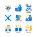 Business risks icons set