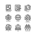 Business risks icons set