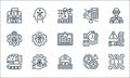 business risks line icons. linear set. quality vector line set such as decision, flood, war, operational risk, talent management, Royalty Free Stock Photo