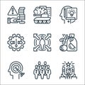 Business risks line icons. linear set. quality vector line set such as success, humans, objective, money loss, decision, Royalty Free Stock Photo