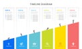 Business road map timeline infographic with 6 steps options milestones elements, diagram, and icon, vector Royalty Free Stock Photo