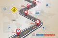 Business road map timeline infographic, Vector Illustration