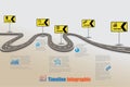 Business road map timeline infographic, Vector Illustration