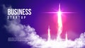 Business Rockets Launch Poster Royalty Free Stock Photo