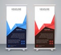 Business Roll up Standee. Design Banner Template Presentation and Brochure Flyer Vector Royalty Free Stock Photo