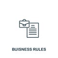 Business Rules icon from customer service collection. Simple line element Business Rules symbol for templates, web design and