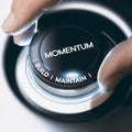 Business or Sales Concept, Build and Maintain Momentum Royalty Free Stock Photo