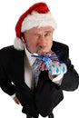 Business Santa noise maker Royalty Free Stock Photo